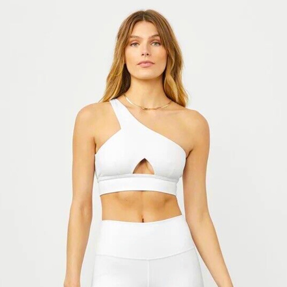 Alo Yoga - Diagonal Flex Bra Top - White - XS
